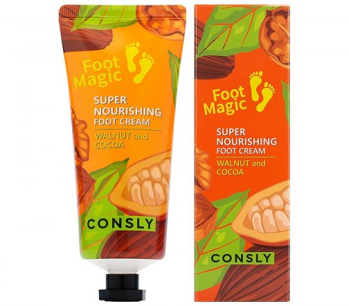 Consly Крем суперпитательный для ног Какао и грецкий орех 100мл
