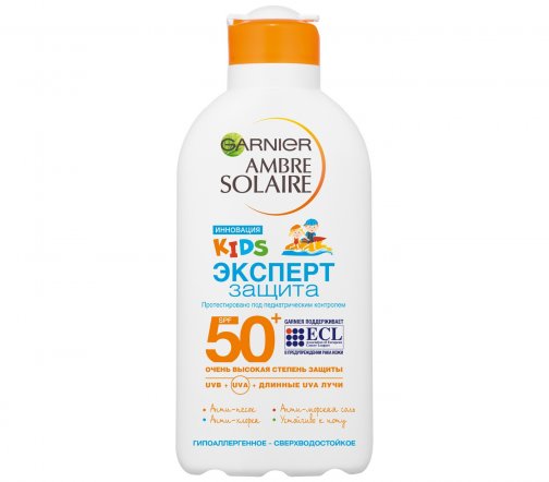 Garnier Ambre Solaire Молочко детское солнцезащитное увлажняющее Эксперт защита SPF50+ 200мл