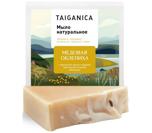 Taiganica Мыло натуральное Медовая облепиха 90гр