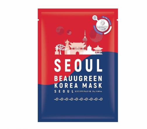 BeauuGreen K-Beauty Mask Korea Seoul Маска для лица тканевая омолаживающая с экстрактом семян женьше