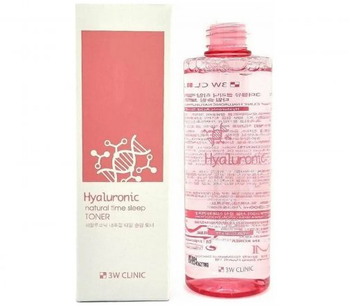 3W Clinic Hyaluronic Natural Time Тонер увлажняющий с гиалуроновой кислотой 300мл