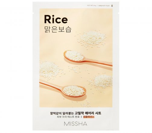 Missa  Airy Fit Маска тканевая освежающая с экстрактом риса для огрубевшей тусклой кожи