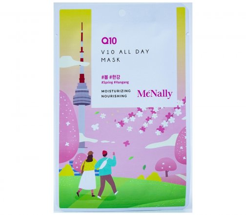 McNally Mask V10 All Day Маска тканевая для лица с коэнзимом Q10 25мл
