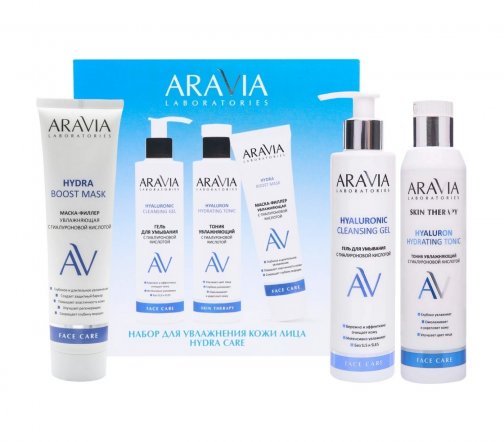 Aravia Laboratories Набор Hydra Care Гель для умывания 200мл+Тоник 200мл+Маска-филлер 100мл