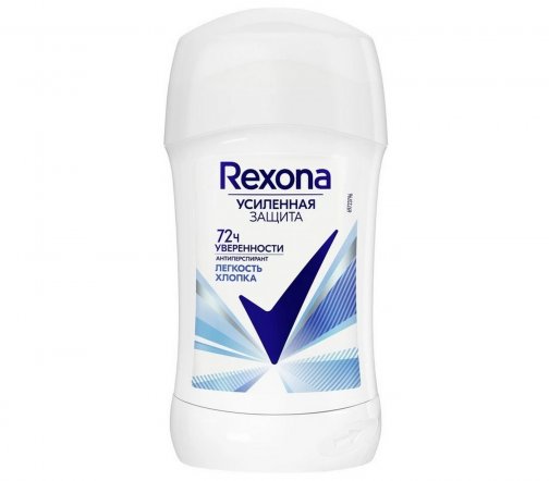 Rexona Усиленная защита Дезодорант-антиперспирант стик Легкость хлопка 40мл