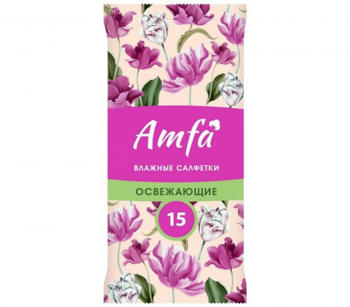 Amfa Салфетки влажные освежающие 15шт