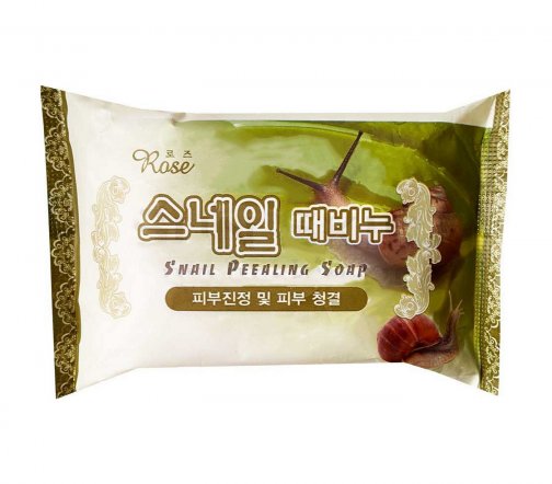 Rose Peeling Мыло-пилинг для тела Муцин улитки 150гр