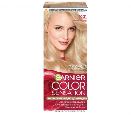 Garnier Color Sensation Роскошь цвета Крем-краска для волос 10.21 Перламутровый шелк