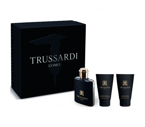 Trussardi Men Uomo Набор Туалетная вода 50мл + Гель для душа 30мл + Бальзам после бритья 30мл