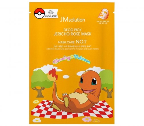 JMSolution Pokemon Маска тканевая успокаивающая для лица с розой иерихона Jericho Rose 30мл