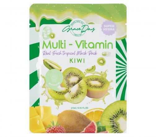 Grace Day Multi-Vitamin Маска тканевая с экстрактом киви 27мл