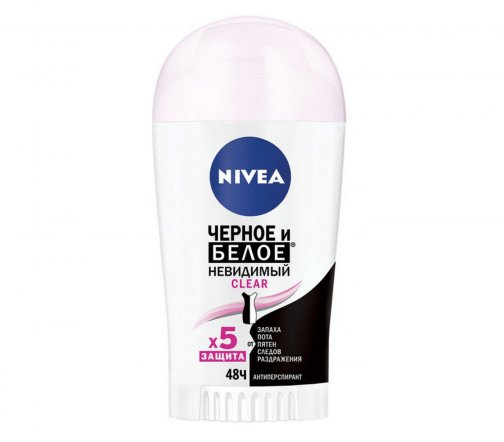 Nivea Невидимая защита Дезодорант-антиперспирант стик Clear для черного и белого 40мл