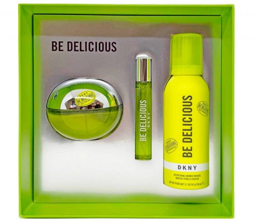DKNY Be Delicious Набор Парфюмерная вода 100мл+Парфюмерная вода 15мл+Гель для душа 150мл