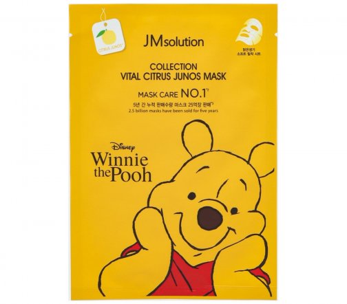 JMSolution Disney Маска тканевая для лица с экстрактом юдзу и прополиса Winnie The Pooh 30мл