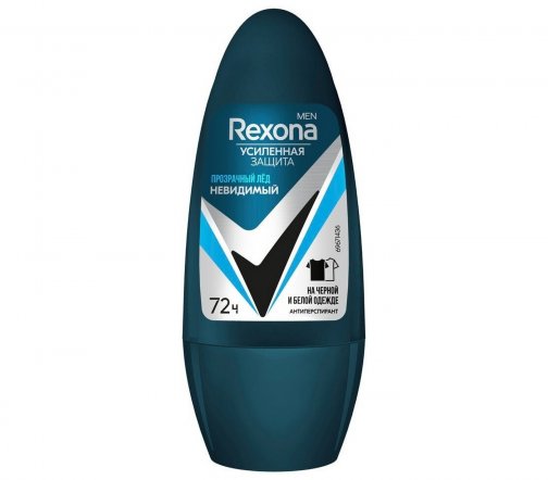 Rexona Men Усиленная защита Дезодорант-антиперспирант ролик Невидимый Прозрачный лед 50мл