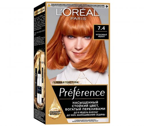 L'Oreal Paris Preference Краска для волос 7.4 Интенсивный медный