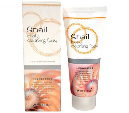 3W Clinic Snail Lovely Пенка для умывания лица с экстрактом улитки 100мл