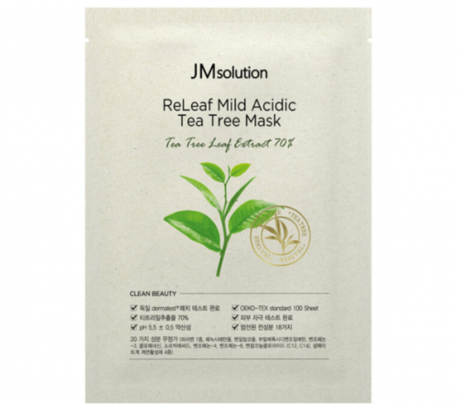 JMSolution Releaf Mild Acidic Tea Tree Маска для лица противовоспалительная с чайным деревом