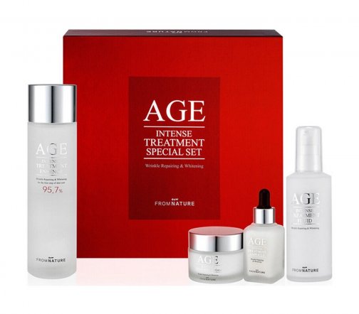 Fromnature Age Intense Набор антивозрастной для лица Тонер 150мл+Сыворотка 30мл+Флюид 100мл+Крем 50м