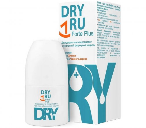 Dry Ru Forte Plus (Ру Форте Плюс) Дезодорант-антиперспирант ролик с усиленной формулой защиты 50мл
