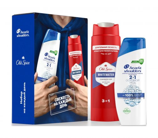 Head&Shoulders Набор Шампунь и бальзам 2в1 200мл+Old Spice Гель для душа и шампунь Whitewater 250м