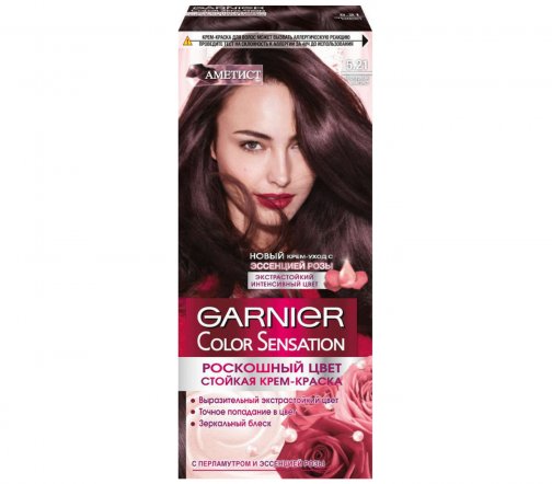 Garnier Color Sensation Роскошь цвета Крем-краска для волос 5.21 Пурпурный аметист