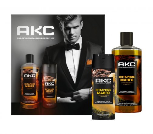 Axe Набор Янтарное манго Гельпарфюмированный для душа и шампунь 2в1 400мл+Дезодорант-спрей 150мл