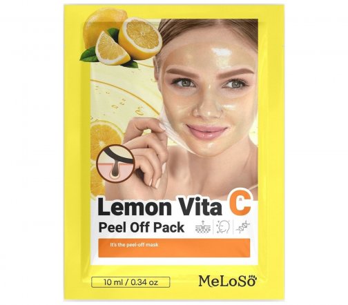 Meloso Lemon Vita C Маска-пленка отшелушивающая для лица с витамином С 10мл*1шт