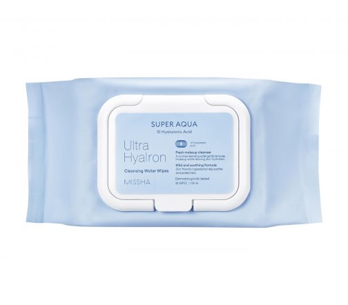Missha Super Aqua Ultra Hyalron Салфетки влажные для умывания и снятия макияжа на маслянной основе