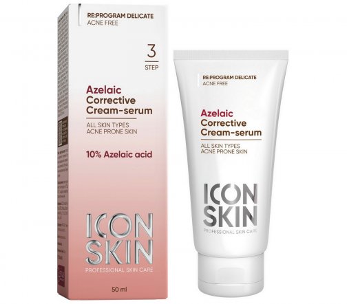 Icon Skin Крем-сыворотка корректирующая на основе 10% азелаиновой кислоты  50мл