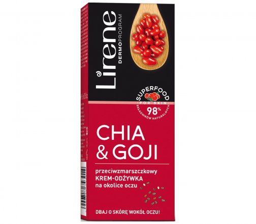 Lirene Superfood For Skin Крем для области вокруг глаз против морщин Chia&Goji 15мл