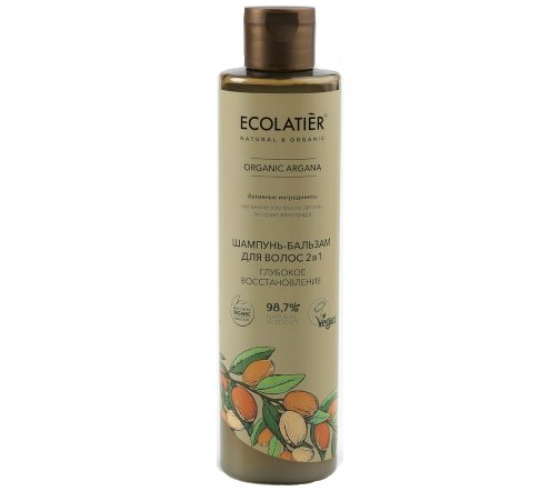 Ecolatier Organic Argana Шампунь-бальзам 2в1 Глубокое восстановление 350мл