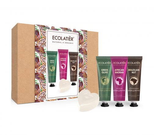 Ecolatier Набор Inspiration Крем для рук 3*30мл+Мыло 60гр