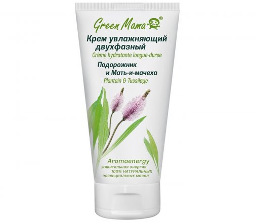 Green Mama Формула Тайги Крем увлажняющий двухфазный для лица Подорожник и Мать-и-Мачеха 50мл