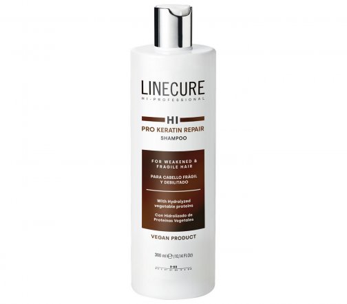 Hipertin Linecure Шампунь кератиновый Pro Keratin Repair Vegan 300мл