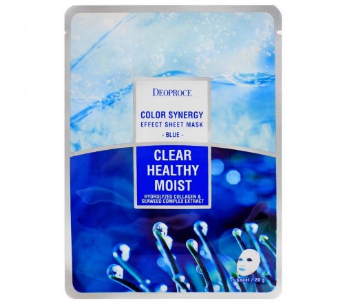 Deoproce Color Synergy Effect Маска тканевая для лица Морской коллаген и экстракт водорослей 20гр
