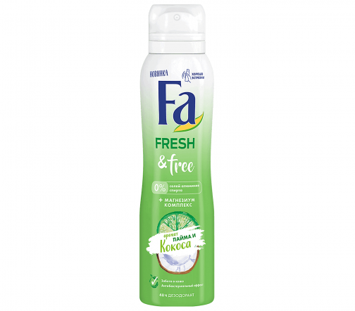 Schwarzkopf Fa Дезодорант-спрей Fresh&Free Лайм и Кокос 150мл