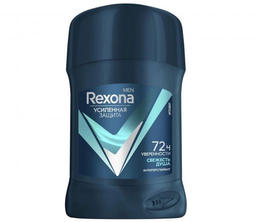 Rexona Men Усиленная защита Дезодорант-антиперспирант стик Свежесть душа 50мл