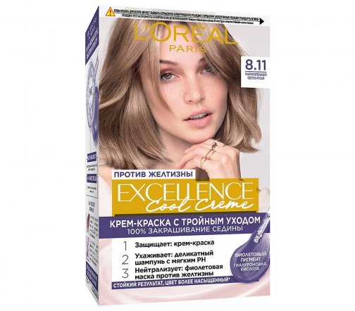 L'Oreal Paris Excellence Краска для волос 8.11 Ультрапепельный светло-русый