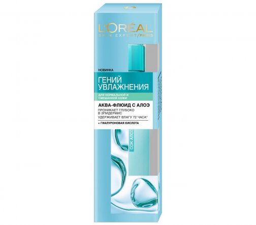 L'Oreal Paris Гений Увлажнения Аква-флюид для нормальной и смешанной кожи лица  70мл