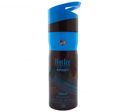 Hot Ice Sport Focus Pour Homme Дезодорант-спрей парфюмированный мужской 200мл