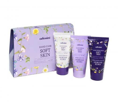Cafe Mimi Набор Soft Skin Скраб для рук 50мл+Крем для рук 50мл+Крем-маска для рук 50мл