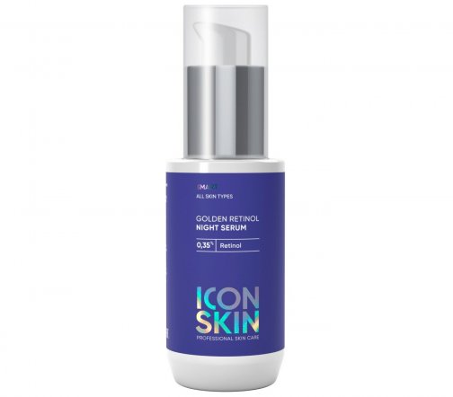 Icon Skin Сыворотка ночная омолаживающая для лица на основе 0.35% ретинола Golden Retinol 30мл