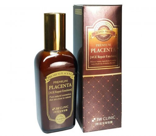 3W Clinic Placenta Premium Эмульсия для лица с экстрактом плаценты омолаживающая 145мл