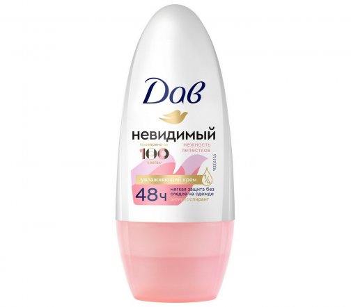 Dove Дезодорант-антиперспирант ролик Невидимый Нежность лепестков 50мл