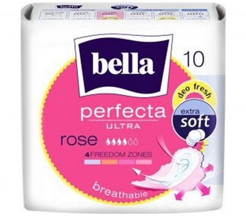 Bella Прокладки дышащие супертонкие Perfecta Ultra Rose 10шт