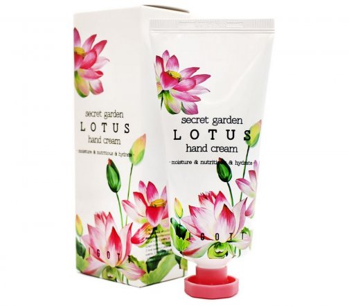 Jigott Secret Garden Lotus Крем для рук с экстрактом лотоса 100мл