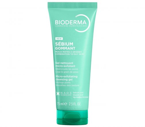 Bioderma Sebium (Себиум) Гель-пилинг очищающий для жирной и комбинированной кожи 75мл