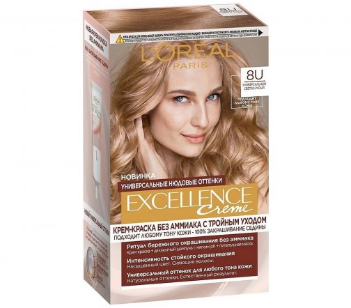 L'Oreal Paris Excellence Universal Nudes Краска для волос 8U Универсальный светло-русый
