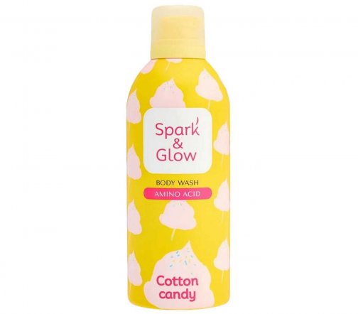 Spark'&Glow Гель-пена для душа с аминокислотами и ароматом сахарной ваты 350мл